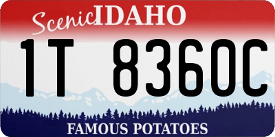ID license plate 1T8360C