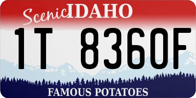 ID license plate 1T8360F