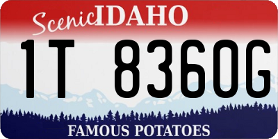 ID license plate 1T8360G