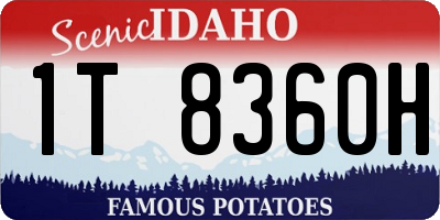 ID license plate 1T8360H