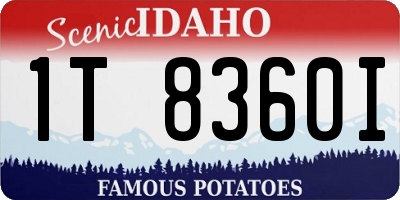 ID license plate 1T8360I