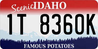 ID license plate 1T8360K