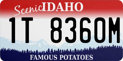 ID license plate 1T8360M