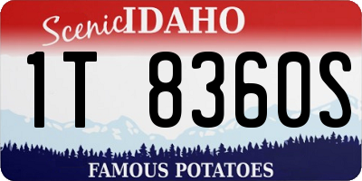 ID license plate 1T8360S