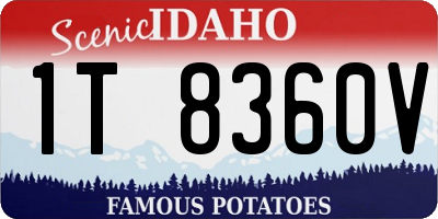 ID license plate 1T8360V