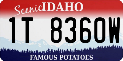 ID license plate 1T8360W