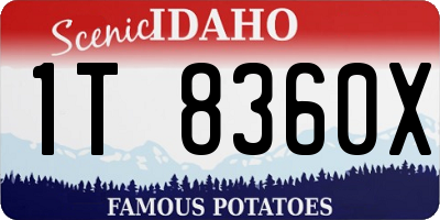 ID license plate 1T8360X