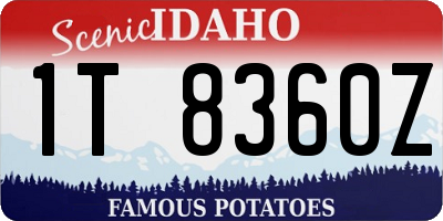 ID license plate 1T8360Z