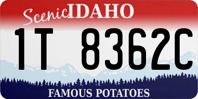 ID license plate 1T8362C