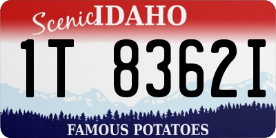 ID license plate 1T8362I