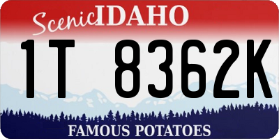 ID license plate 1T8362K