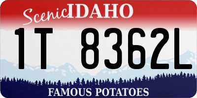 ID license plate 1T8362L