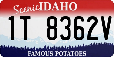 ID license plate 1T8362V