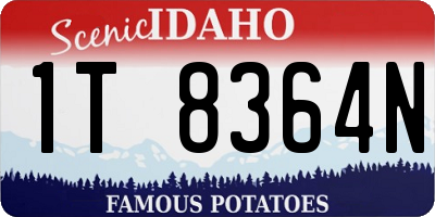 ID license plate 1T8364N