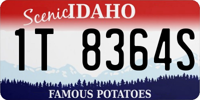 ID license plate 1T8364S
