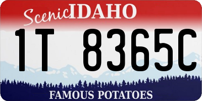 ID license plate 1T8365C