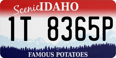 ID license plate 1T8365P