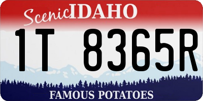 ID license plate 1T8365R