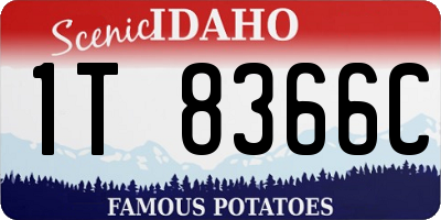 ID license plate 1T8366C