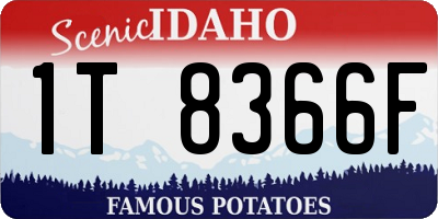ID license plate 1T8366F