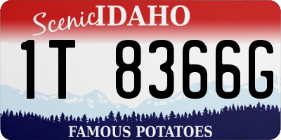 ID license plate 1T8366G