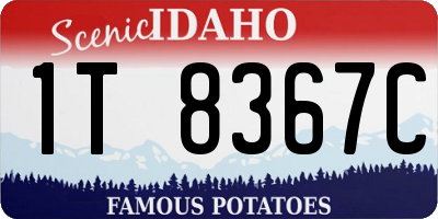 ID license plate 1T8367C
