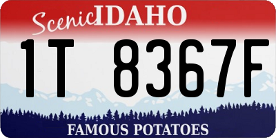 ID license plate 1T8367F