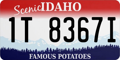 ID license plate 1T8367I