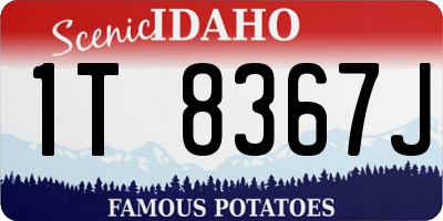 ID license plate 1T8367J