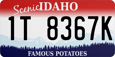 ID license plate 1T8367K