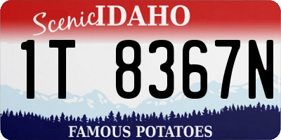 ID license plate 1T8367N