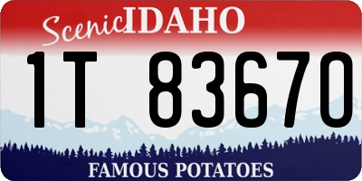 ID license plate 1T8367O