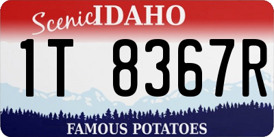 ID license plate 1T8367R