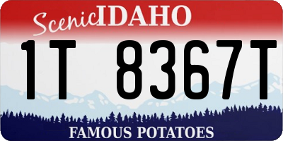 ID license plate 1T8367T