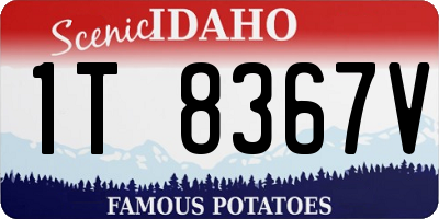 ID license plate 1T8367V