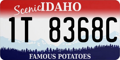 ID license plate 1T8368C