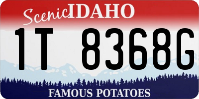 ID license plate 1T8368G