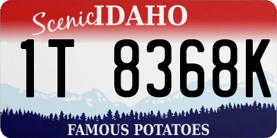 ID license plate 1T8368K