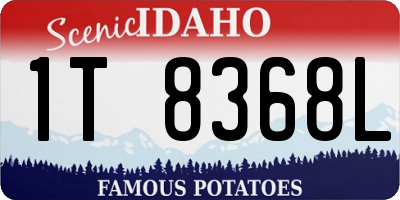 ID license plate 1T8368L