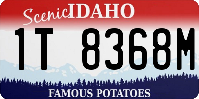 ID license plate 1T8368M