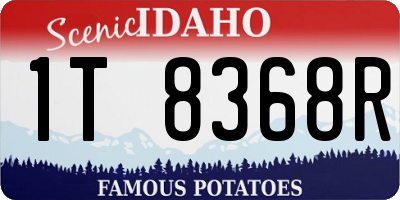 ID license plate 1T8368R