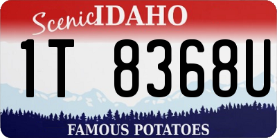 ID license plate 1T8368U