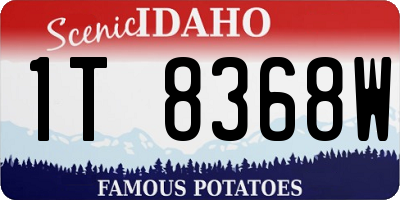 ID license plate 1T8368W