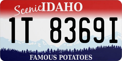 ID license plate 1T8369I