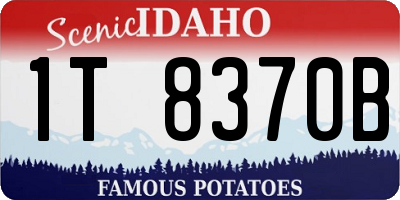 ID license plate 1T8370B
