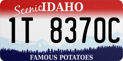 ID license plate 1T8370C
