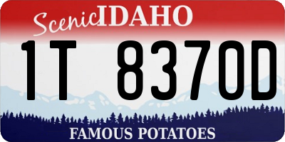 ID license plate 1T8370D