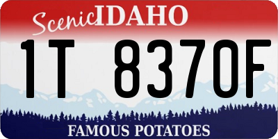 ID license plate 1T8370F