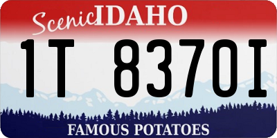 ID license plate 1T8370I