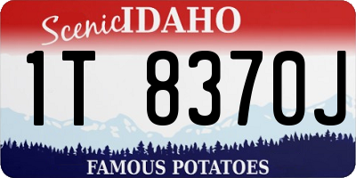 ID license plate 1T8370J